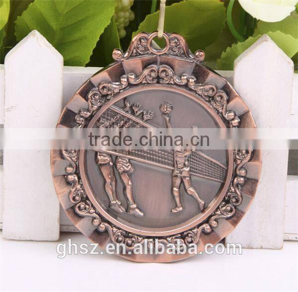 best selling zinc alloy volleyball gold medals