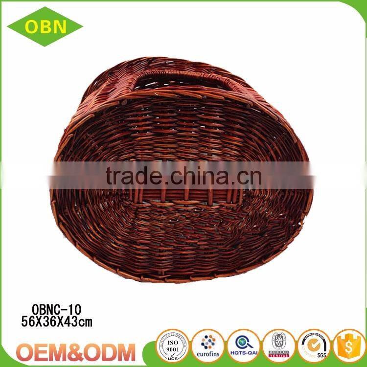 Wholesale China custom modem design 100% handmade indoor wicker luxury cat house with pet bed