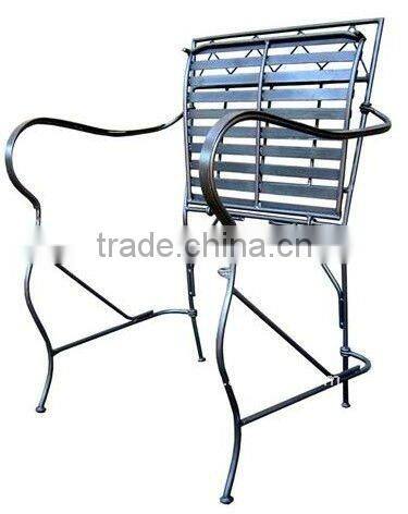 wrought iron folding chair