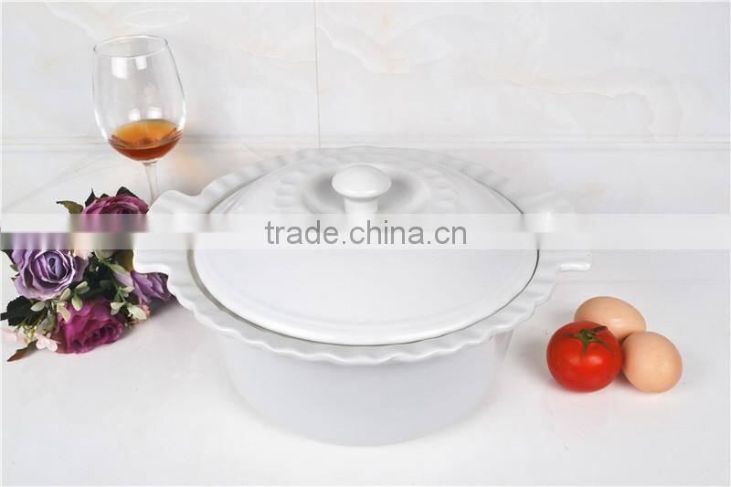 13" ceramic white comal