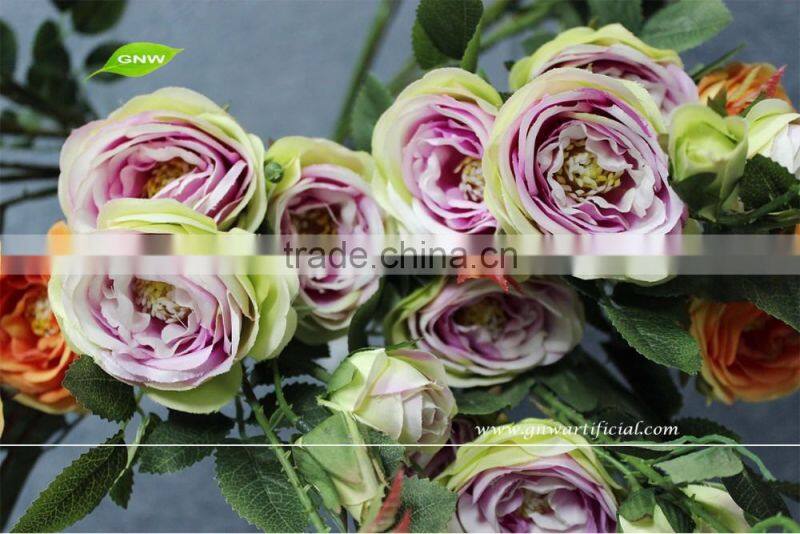 GNW FL-RS94-M-7CM High quality cheap Long stem artificial flower rose yellow for sale