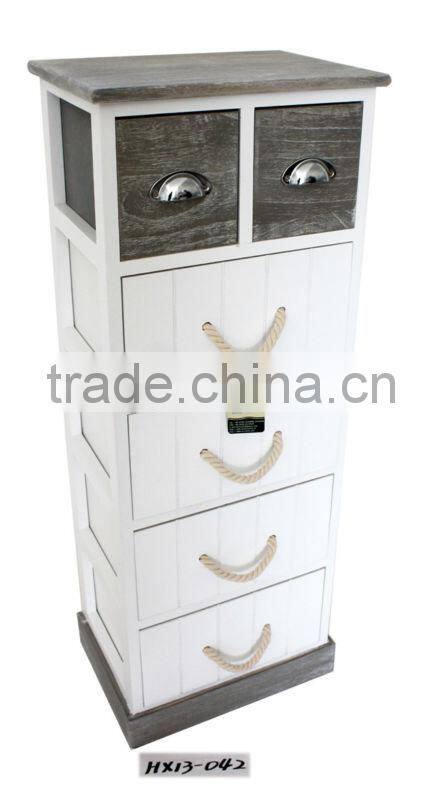 White three drawer with mental handle two drawer with star handle one door cabinet