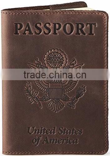 Leather Passport Cover - Holder - for Men & Women - Passport Case