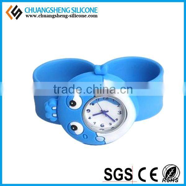 Kid silicone LED digital slap watch for Christmas