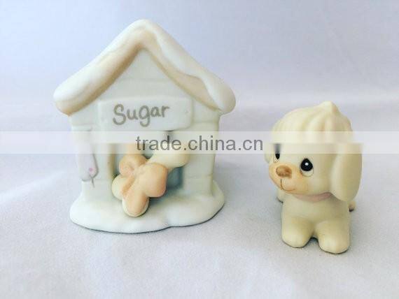 Precious Moments Sugar Town Sugar and her Doghouse figurines