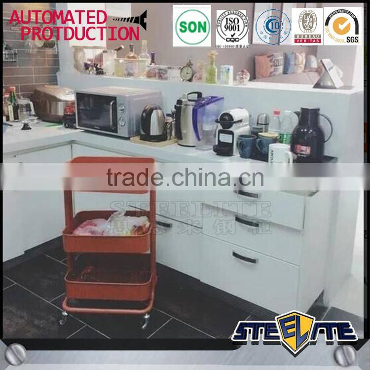 Kitchen furniture turkey 3 tier vegetable metal trolley cart