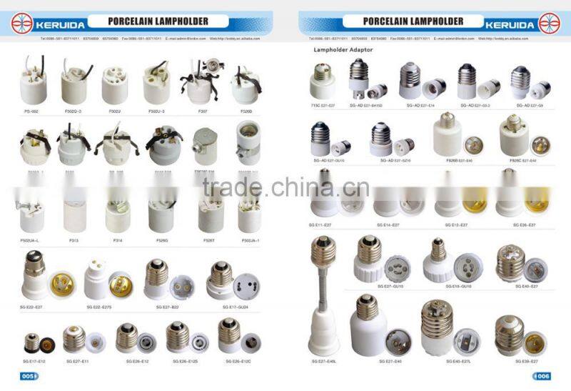 E27 E40 ceramic porcelain bulb lamp holder & lamp holder adapter