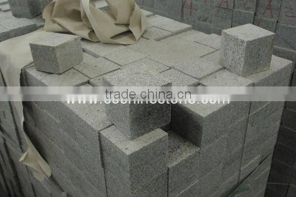 Flamed G603 cube stone