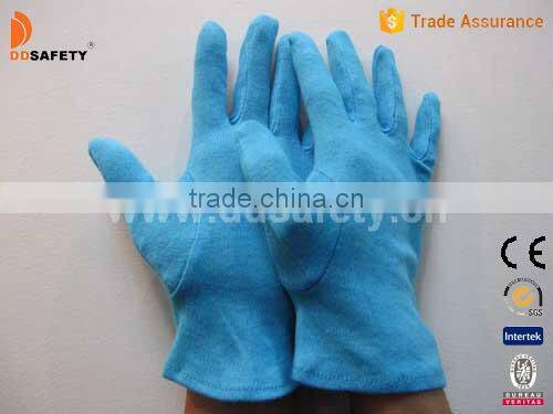 DDSAFETY Wholesale Hot Sale 2016 Bule Cotton Working Glove