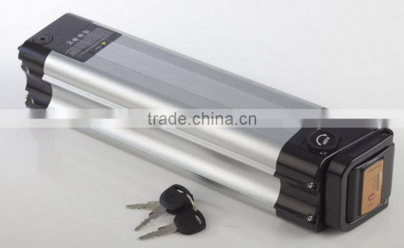36V9Ah lifepo4 ebike battery pack silver fish style