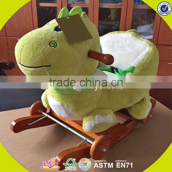 2017 New design sheep animal baby wooden rocking horse kit wholesale cheap kids wooden rocking horse kit with music W16D098