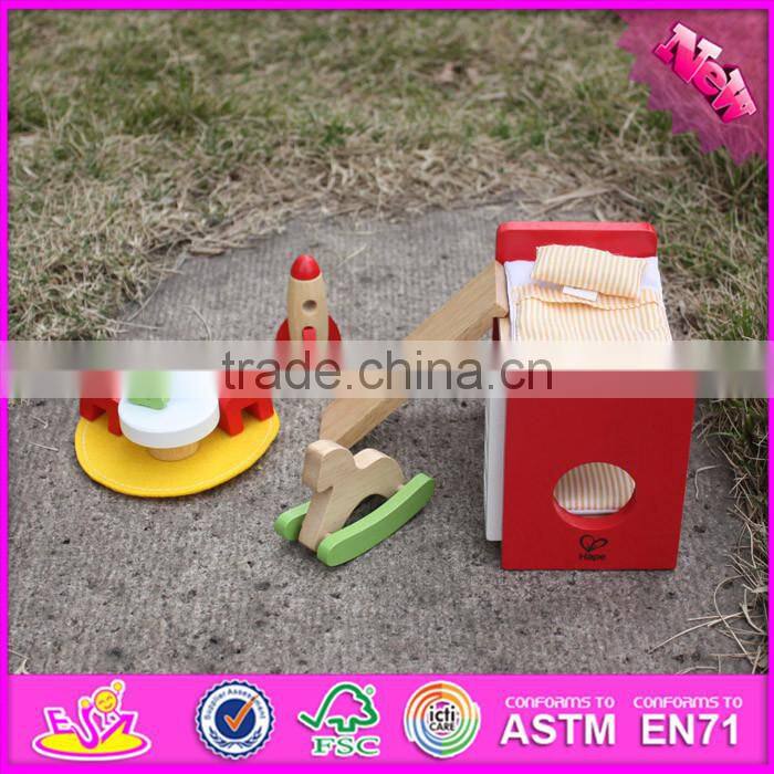 2016 new design miniature children wooden toy kitchen sale W06B019