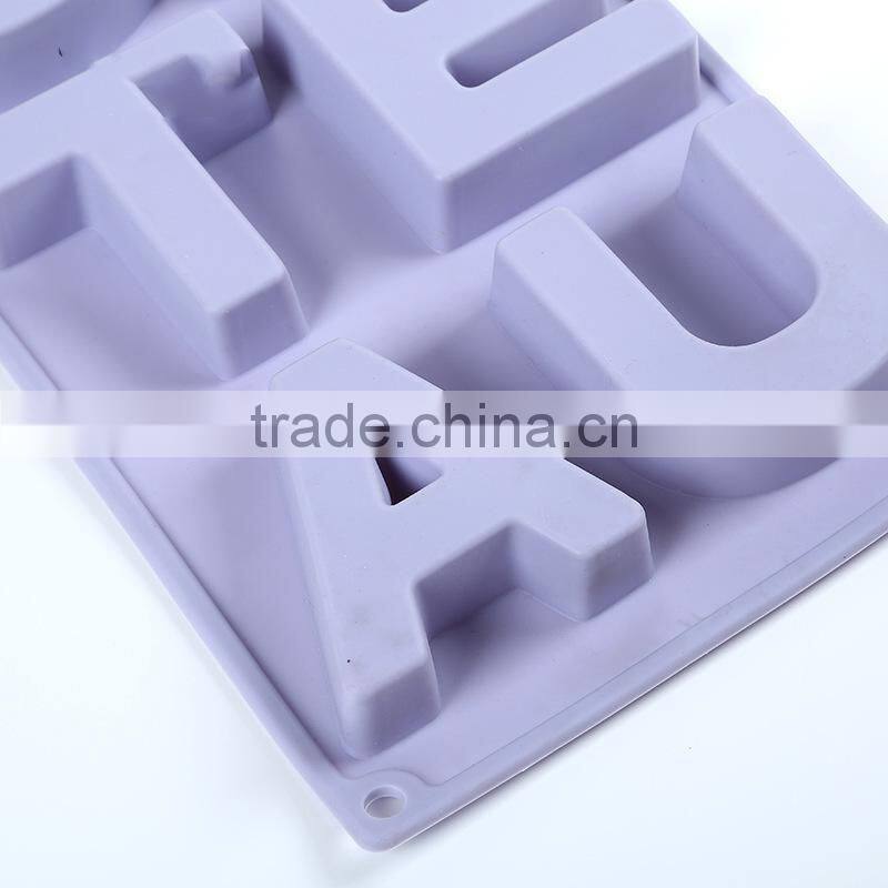 Silicone GATEAU Alphabet Pudding Bakeware Mould Cake Chocolate Mold