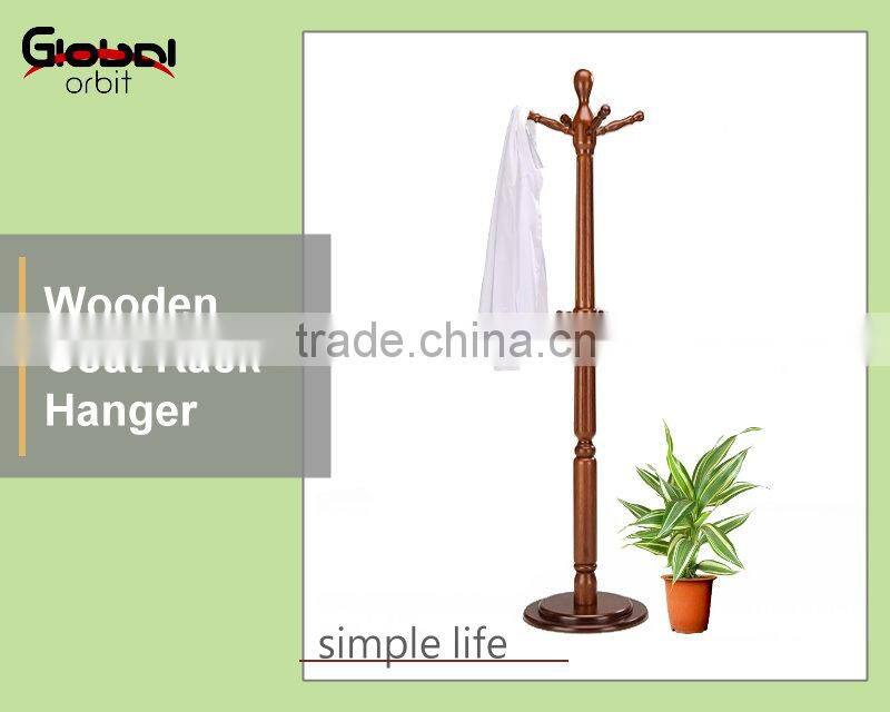Modern Classic Clothes Hanger Stand Design Wooden Tree Shaped Coat Rack