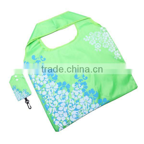 Eco Friendly reusable shopping bag folded into small pattern