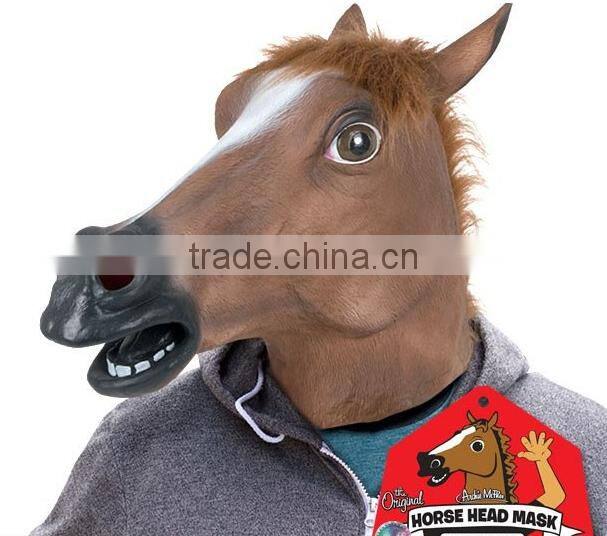 Vinyl Cosplay Animal Horse Head Masquerade Mask