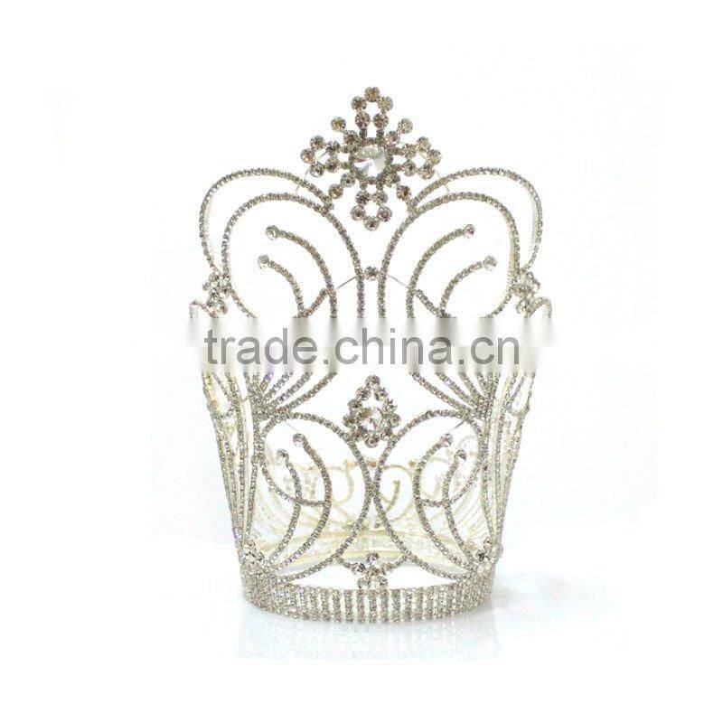 Sweet Rhinestone Large Adult Tiara And Crowns For Pageant H172-131