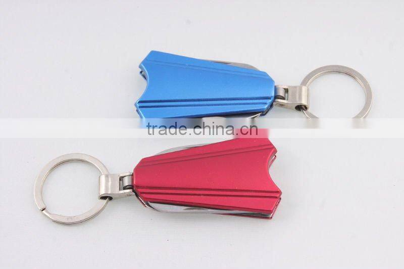 2014 Mini aluminium oxide keychain Knife/pocket keychain knife/keychain tool