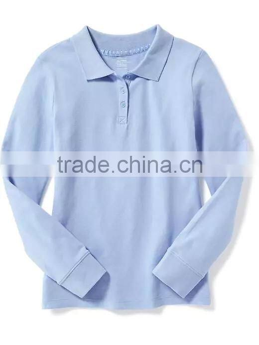 Mulit-color School Pique Uniform Polo Shirts Design With Pictutures Kids Wear HSs5251