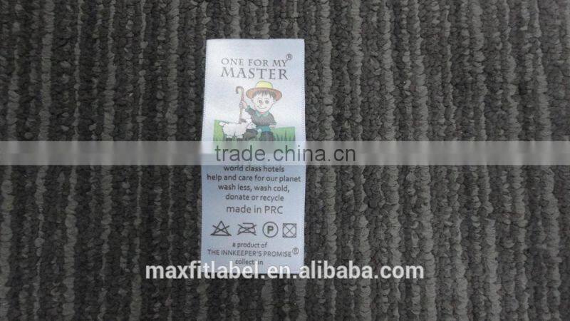 Qingdao customized colorful clothing labels digital printed label