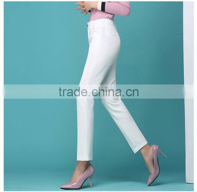Casual business suit pants nine pants dress show small occupation all-match smoke tube small straight legged trousers custom