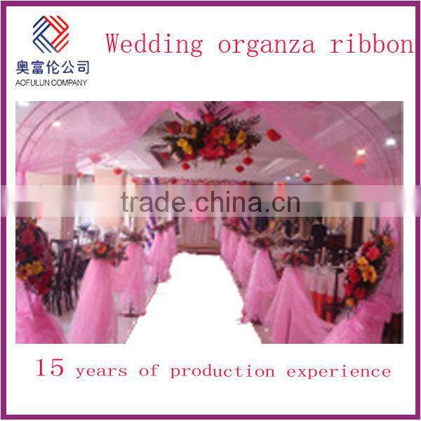 wedding pink organza ribbon