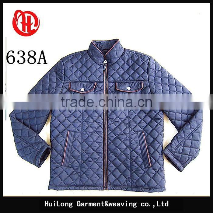 Manufacture adult poly fur winter filled man windproof padding jacket