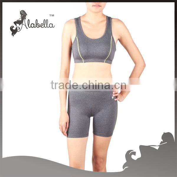 Private label fitness wear sets for yoga bra and shorts