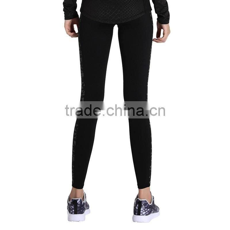 Wholesale Ladies Sports Clothes GYM Leggings Luminous Reflex Women Running T shirt