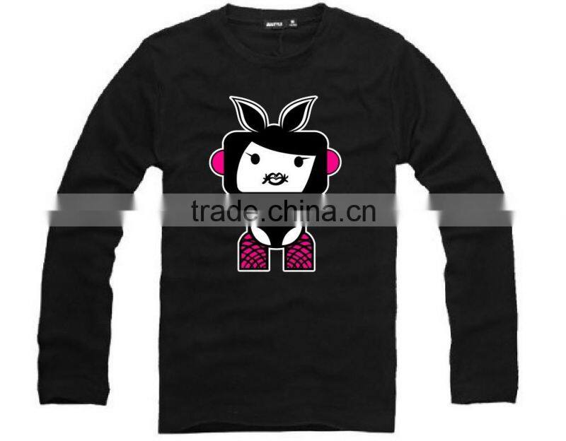 adult o-neck plain polyester/cotton sweatshirt custom wholesale from ningbo china