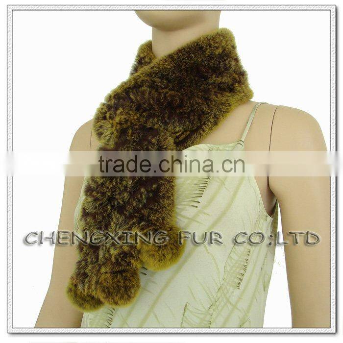 CX-S-18G Fashion Warm Ladies Dyed Fur Rex Rabbit Fur Square Scarf Wholesale