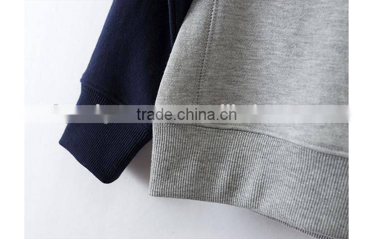 Autumn fashion top quality boys clothing pullover basic sweatshirt clothing flocking design