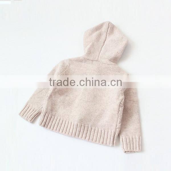 Unisex baby hooded cardigan knitting pattern thick sweater