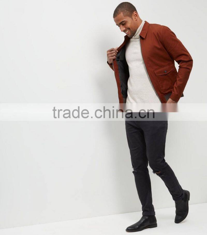 man black ripped knee denim skinny jeans