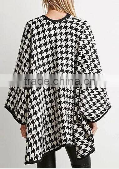 Runwaylover EY1049C wholesale new winter fashion cashmere cape poncho women duffle coat