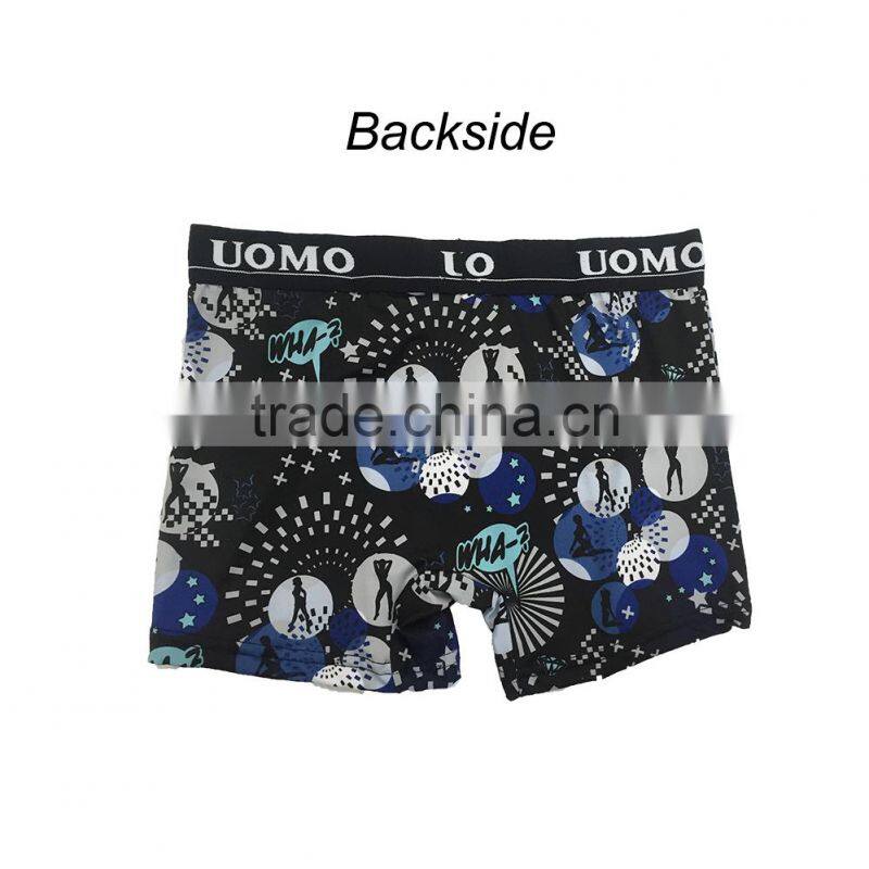 High quality excellent printing men boxer shorts uomo underwear wholesale