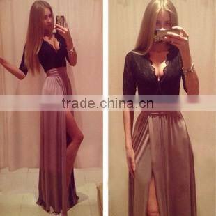 Women Clothing latest fashion dress design crochet lace causal sun dresses