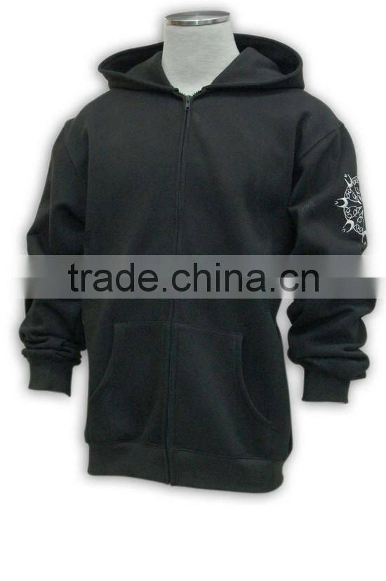 Hot sell good quality wholesale unique design black bulk zip baggy hoodies