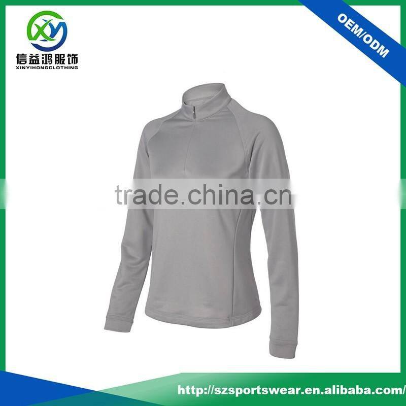 Guangdong Supplier 1/4 Invisible Zipper Raglan Sleeve Women Windbreaker Pullover Jacket