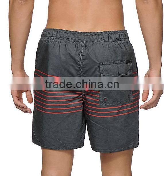 2016 wholesale spandex nylon/cotton surf shorts with elastic waist band drawstring