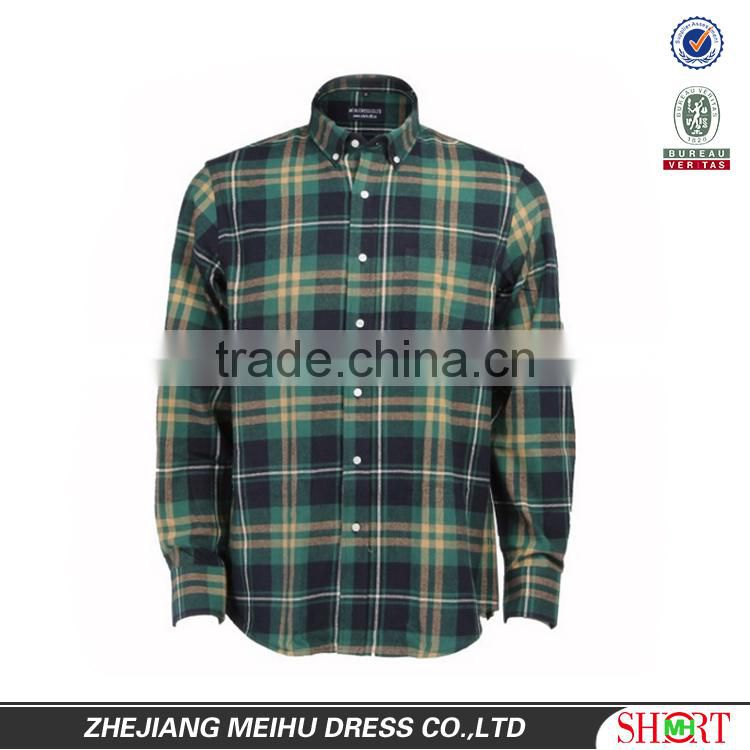 Latest fashion design Mens casual dress multi plaids flannel warm shirts