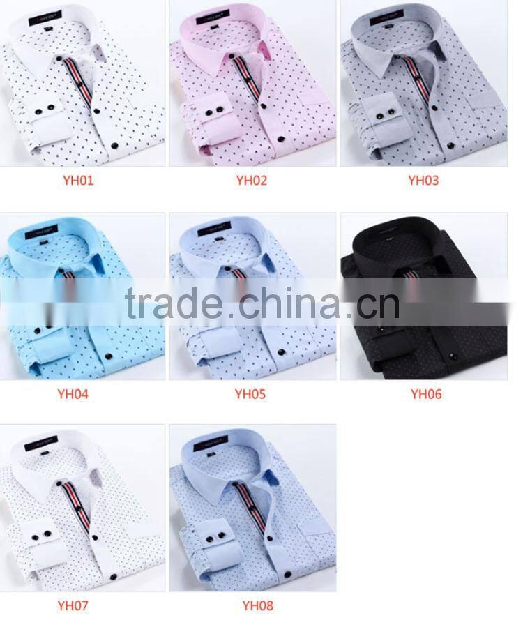 Alibaba long sleeve man's dress fashionable Printed work cotton uniform elongated t shirt