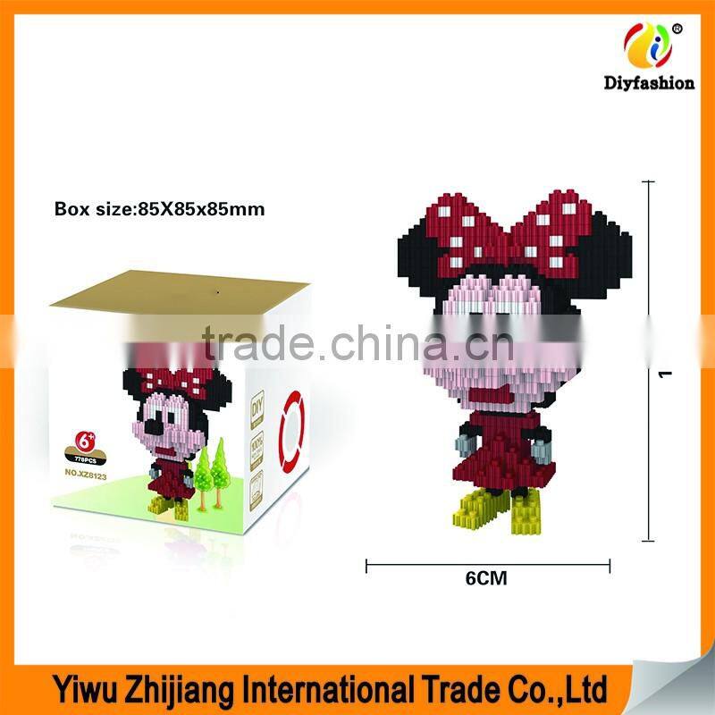 Hot Sale Plastic Building Hollow Blocks Mode 3D Diamond Blocks Educational Toys for Childrens