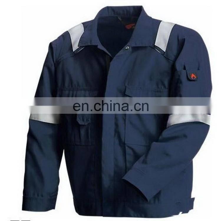 OEM new style 100%cotton mens fire retardant work jacket for industrial