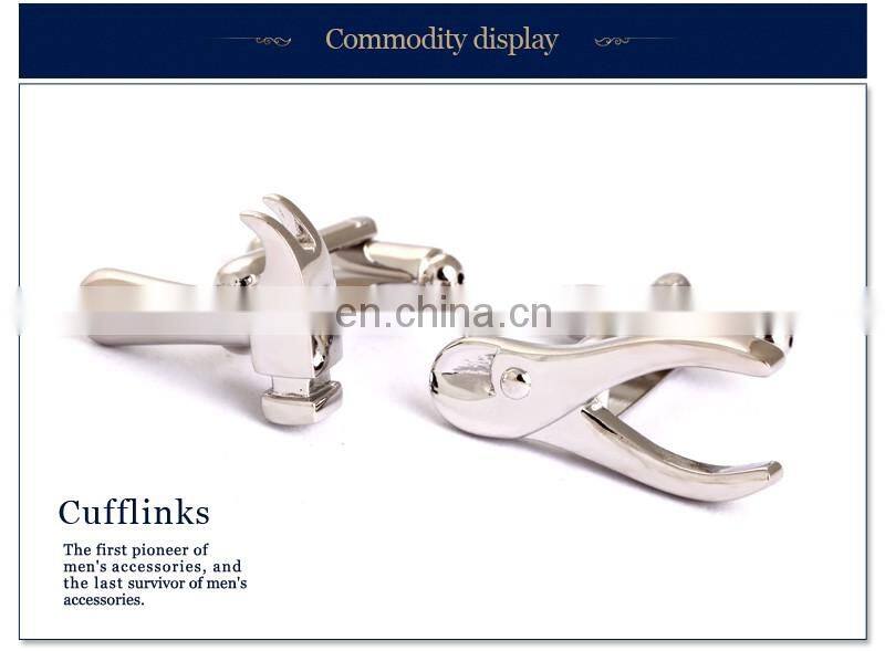 Silver Hammer and Vice Man Shirt Cufflinks High Quality