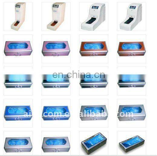 Red-Wooden Automatic Shoe Cover Dispenser