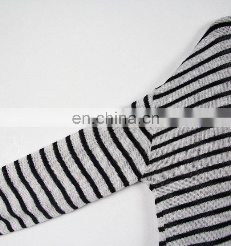 2016 new comfortable striped long sleeved shirt with Women