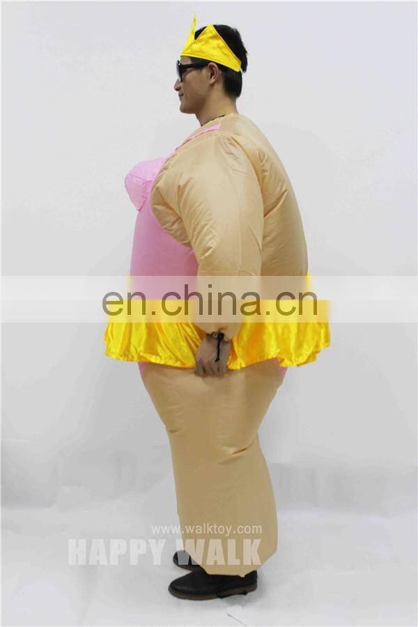 HI CE funny inflatable fat man costume for sale in dancing