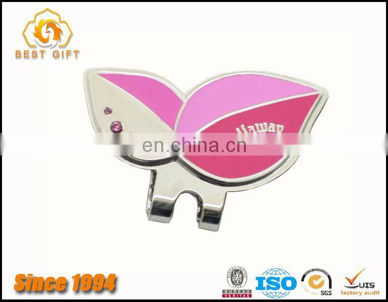 Guangdong Factory Custom Logo Golf Ball Marker Epoxy Animel Magnetic Golf Hat Clips