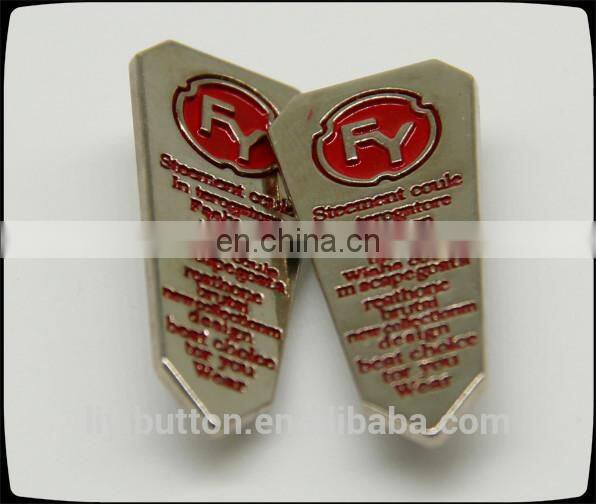 fashion coated jeans metal label with blazer